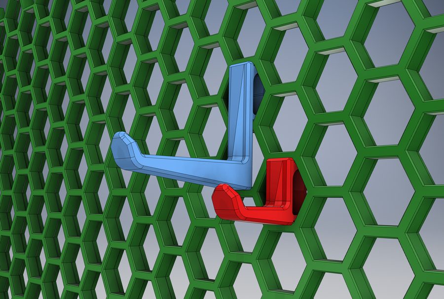 Easy Print Super Strong Hook - Single Piece - No Screws - No Supports - HSW Hone